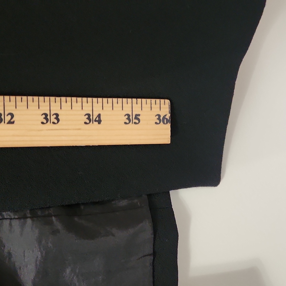 Talbots 100% Wool Longline Blazer Black Quiet Luxury Minimalist Size 10 - Picture 4 of 11